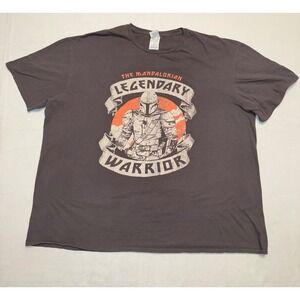 The Mandalorian Legendary Warrior Star‎ Wars T Shirt Adult 3XL Mens Gray